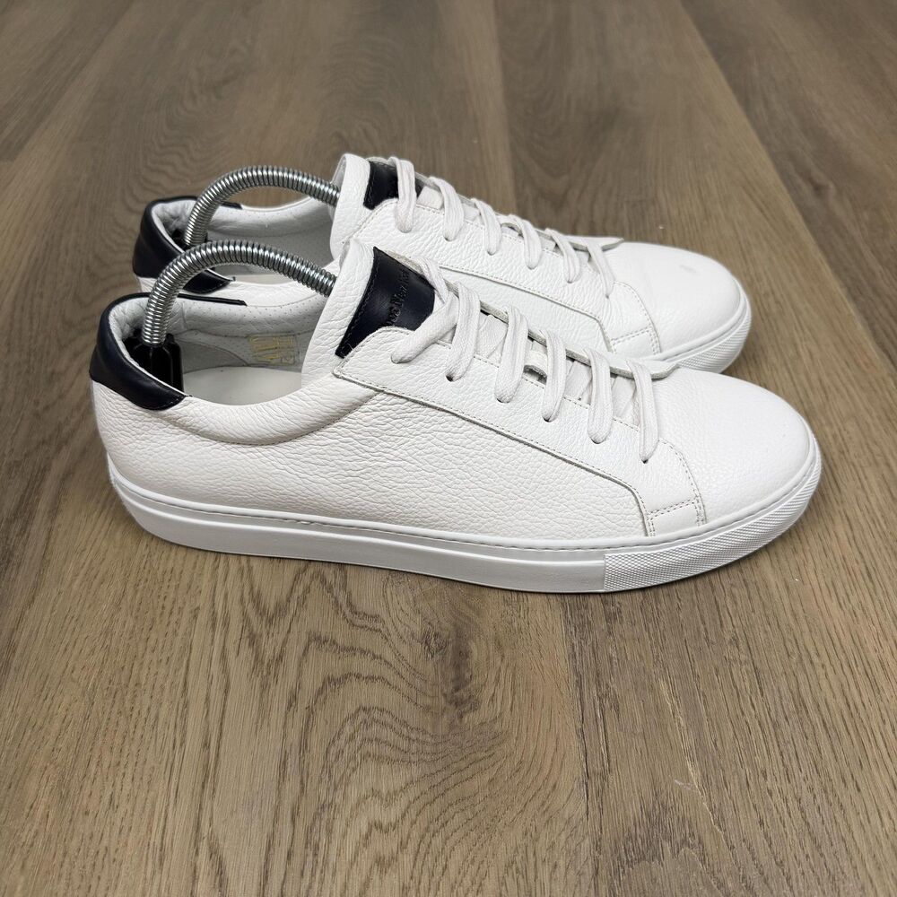 To Boot New York Mens Size 10 White Adam Derrick Leather Low Top Sneakers